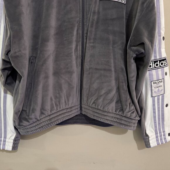 Adidas Originals Adibreak Velour TT Track Top Jacket Breakaway Womens M IW5585 - Picture 4 of 11